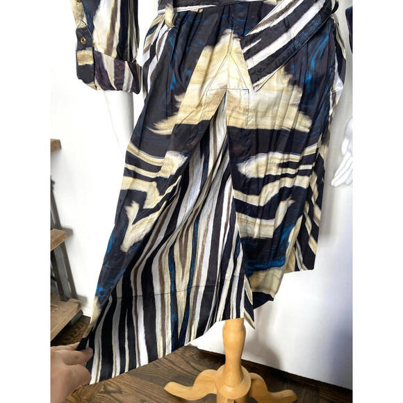 Roberto Cavalli Belted Trench Rain Coat Animal Print Size IT-38 US-2/4 Small - Picture 7 of 14